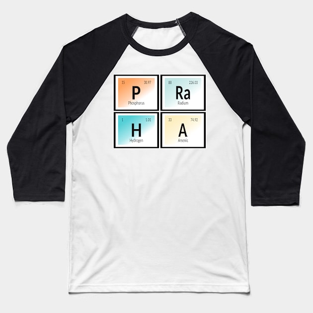 Praha Periodic Table Baseball T-Shirt by Maozva-DSGN